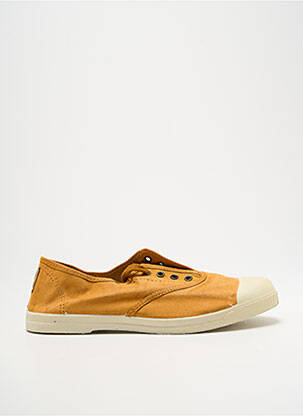 Slip ons bout rond talon plat jusqu'à 3cm jaune NATURAL WORLD femme
