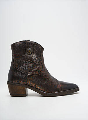 Bottines/boots matière lisse talon de 4 à 6cm marron REDSKINS femme