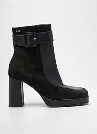 Bottines/boots tissage satiné talon de 7 à 9cm noir NERO GIARDINI femme