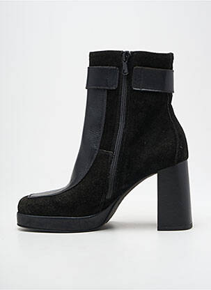 Bottines/boots tissage satiné talon de 7 à 9cm noir NERO GIARDINI femme