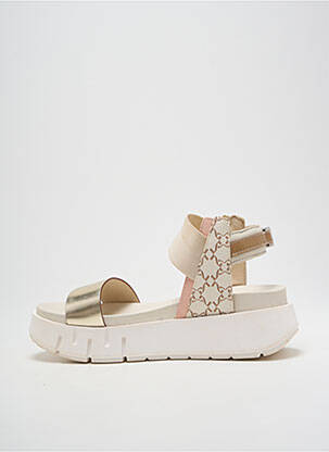 Sandales/nu pieds matière lisse talon de 4 à 6cm or NERO GIARDINI femme