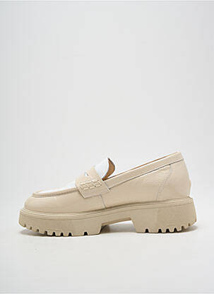 Mocassins matière lisse talon de 4 à 6cm beige NERO GIARDINI femme
