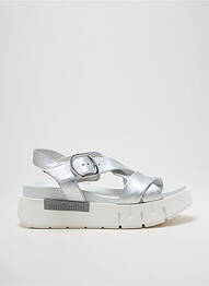 Sandales/nu pieds matière lisse talon de 4 à 6cm argent NERO GIARDINI femme