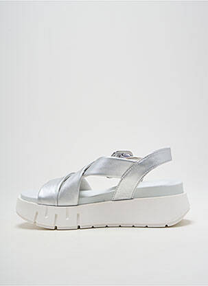 Sandales/nu pieds matière lisse talon de 4 à 6cm argent NERO GIARDINI femme