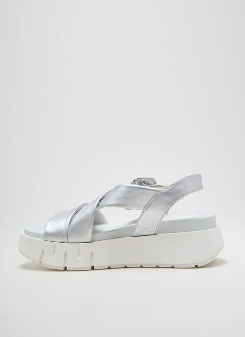 Sandales/nu pieds matière lisse talon de 4 à 6cm argent NERO GIARDINI femme
