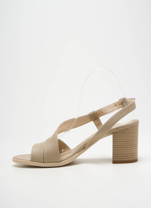 Sandales/nu pieds talon bottier talon de 4 à 6cm beige NERO GIARDINI femme