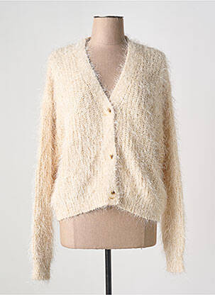 Gilet manches longues maille maille poilu beige ESQUALO femme