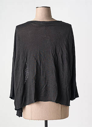 Gilet manches longues manches 3/4 gris POUNOU femme