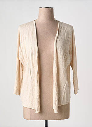Gilet manches longues manches 3/4 beige POUNOU femme