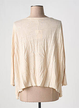 Gilet manches longues manches 3/4 beige POUNOU femme