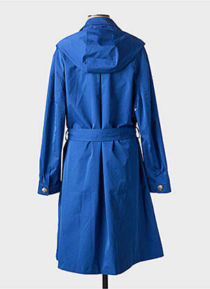 Trench tissage popeline a capuche bleu ZILCH femme