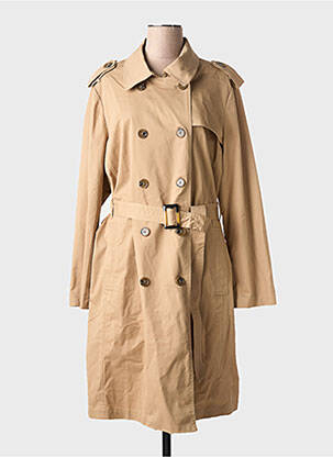 Trench tissage popeline sans capuche beige YEST femme
