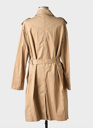 Trench tissage popeline sans capuche beige YEST femme