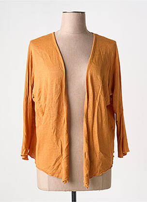 Gilet manches longues orange POUNOU pour femme