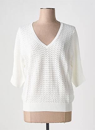 Pull blanc ESQUALO pour femme