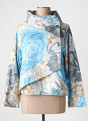 Veste casual bleu FANNYCOO pour femme