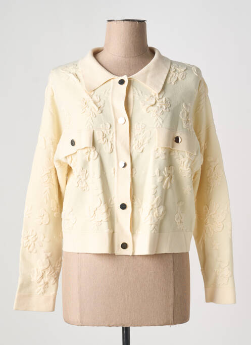 Gilet manches longues beige ESQUALO pour femme