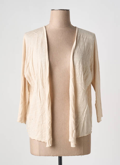 Gilet manches longues beige POUNOU pour femme