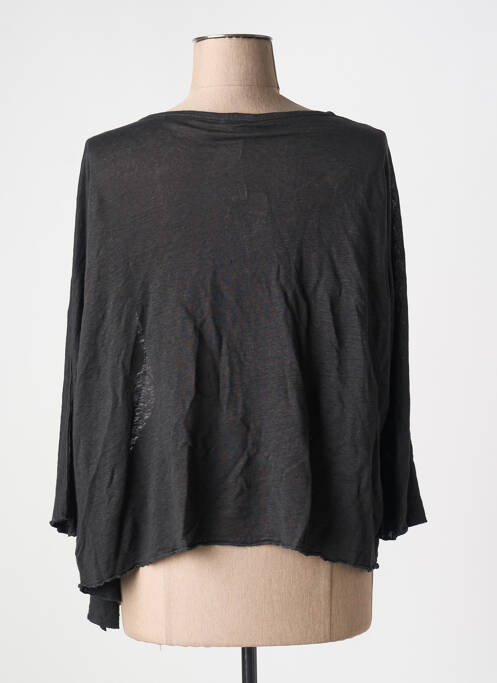 Gilet manches longues gris POUNOU pour femme