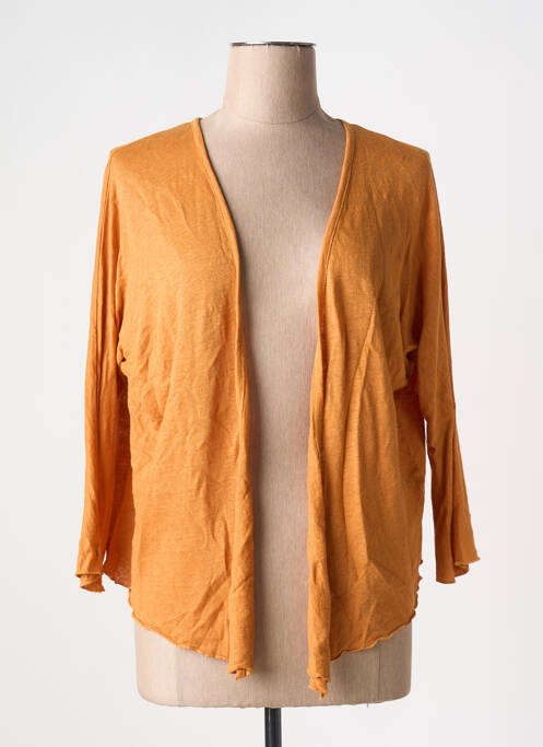 Gilet manches longues orange POUNOU pour femme