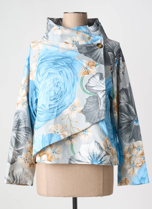 Veste casual bleu FANNYCOO pour femme