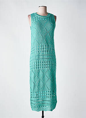 Robe longue sans manche sans manche vert ESQUALO femme