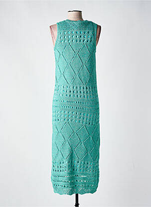 Robe longue sans manche sans manche vert ESQUALO femme