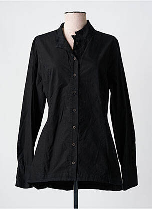 Chemisier coupe cintrée manches longues noir YELLOW LABEL femme