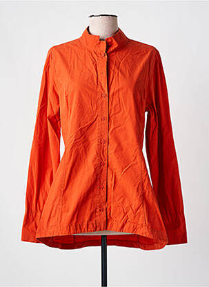 Chemisier coupe cintrée manches longues orange YELLOW LABEL femme