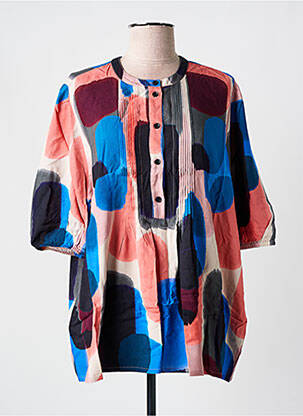 Blouse imprimé fantaisie manches 3/4 bleu MASAI femme