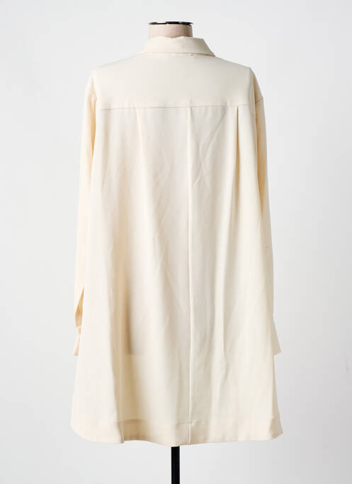Tunique manches longues col chemisier beige MAT. femme