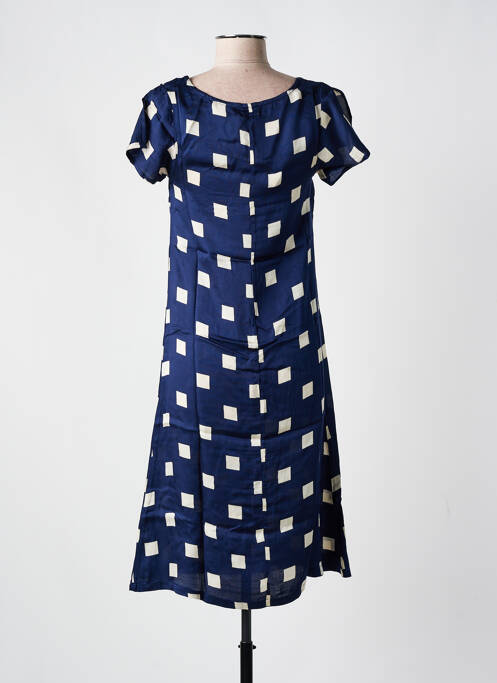 Robe mi-longue bleu POUNOU pour femme