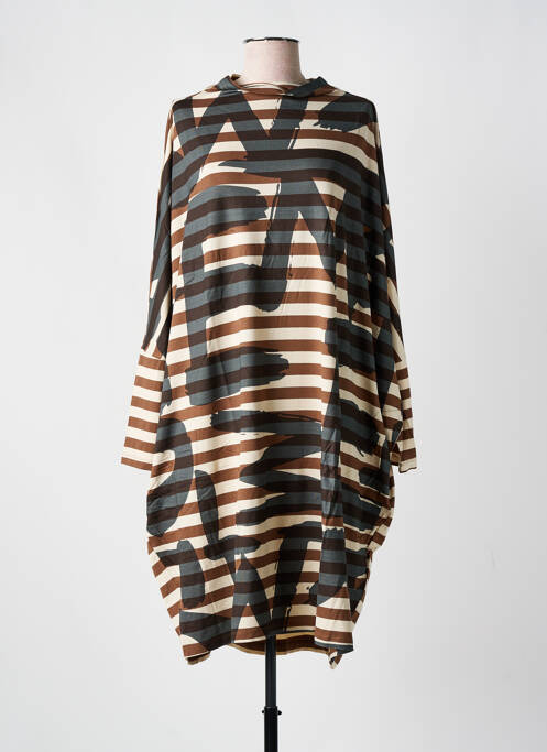 Robe mi-longue marron URBAN pour femme