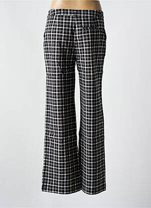 Pantalon droit tissage popeline taille normale noir NICE THINGS femme
