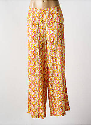 Pantalon large fermeture zip latéral taille normale jaune MADEMOISELLE YEYE femme
