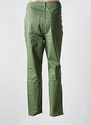 Pantalon slim tissage popeline taille normale vert YEST femme