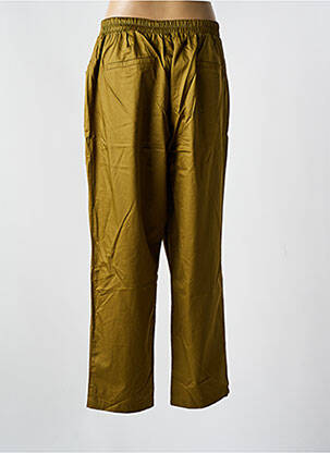 Pantalon droit tissage popeline taille normale vert MAT. femme