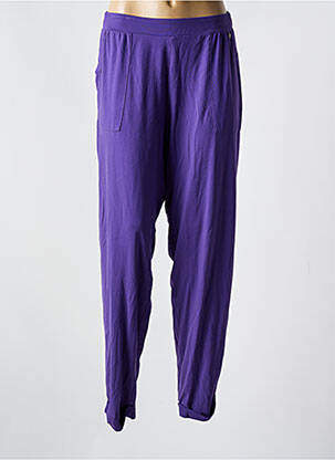 Pantalon droit stretch taille normale violet MAT. femme