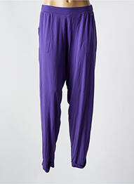 Pantalon droit stretch taille normale violet MAT. femme