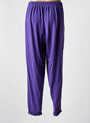 Pantalon droit stretch taille normale violet MAT. femme