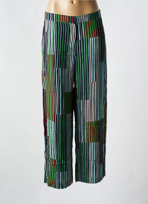 Pantalon large tissage crêpe taille normale bleu NICE THINGS femme