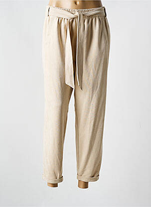 Pantalon droit stretch taille normale beige MAT. femme