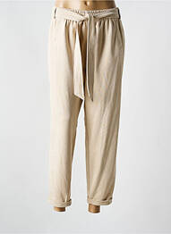 Pantalon droit stretch taille normale beige MAT. femme