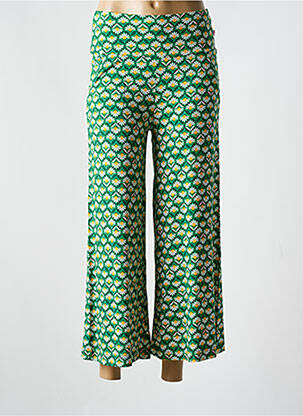 Pantalon 7/8 stretch taille normale vert BLUTSGESCHWISTER femme