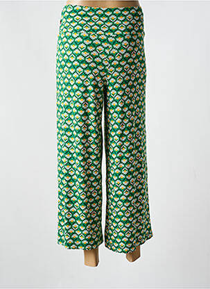 Pantalon 7/8 stretch taille normale vert BLUTSGESCHWISTER femme