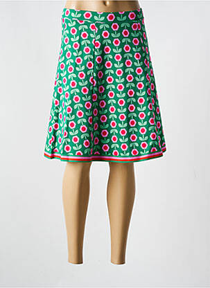 Jupe mi-longue stretch vert BLUTSGESCHWISTER femme