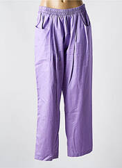 Pantalon droit violet MAT. pour femme seconde vue