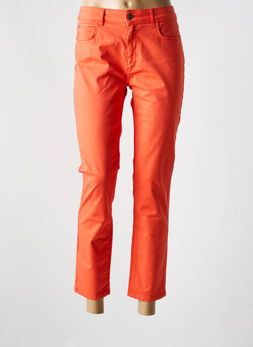 Jeans coupe slim orange LAUREN VIDAL pour femme