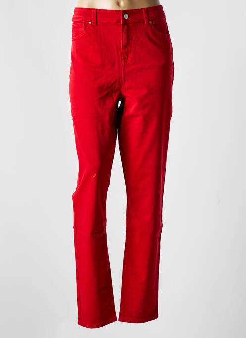 Jeans coupe slim rouge YEST pour femme