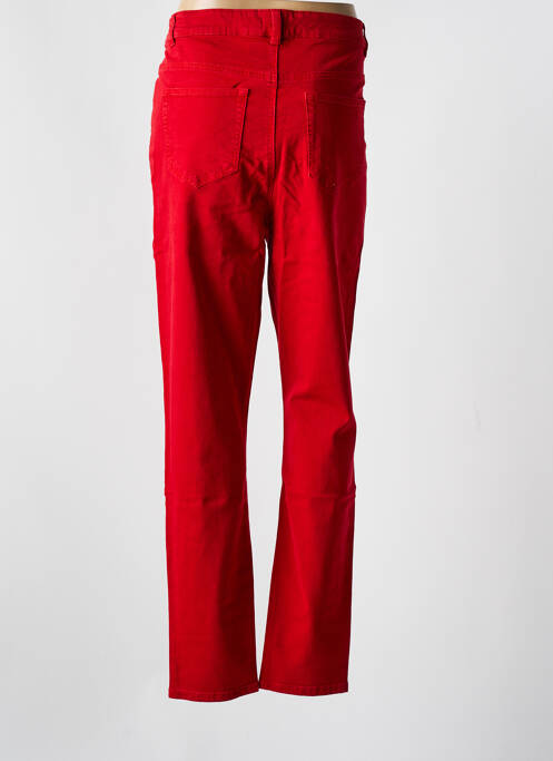 Jeans coupe slim rouge YEST pour femme